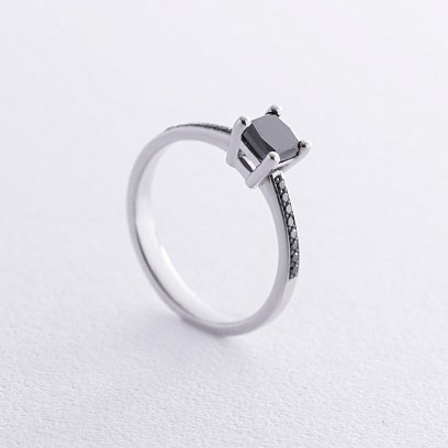 Помолвочное кольцо с бриллиантами (белое золото) 236381122