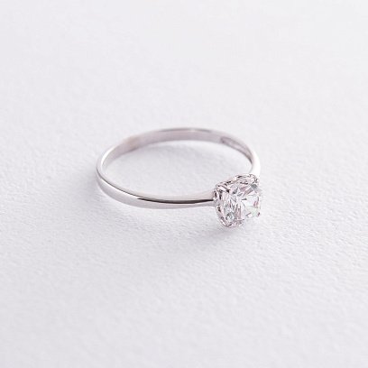 Помолвочное золотое кольцо "Сердце" (фианиты) к06629 №2