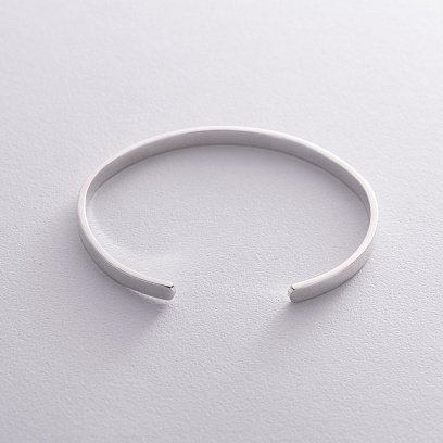 Жесткий серебряный браслет 141479 №6