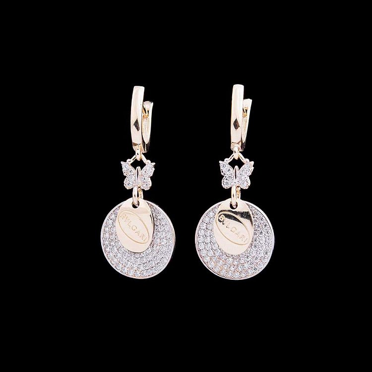 Золотые серьги с бабочками и фианитами с04277 от ювелирного магазина Оникс - 2