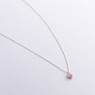 Золотое колье "Сердечко" (розовый опал, бриллианты) колб0128sc от ювелирного магазина Оникс - 2