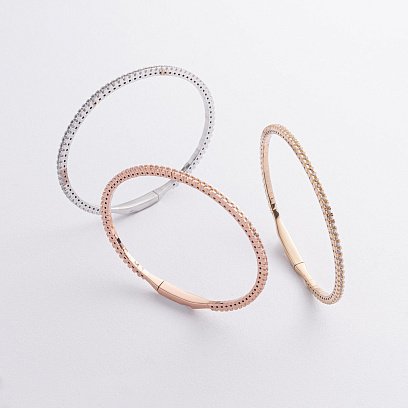 Золотой браслет "Clarice" с дорожкой камней б05492 №6