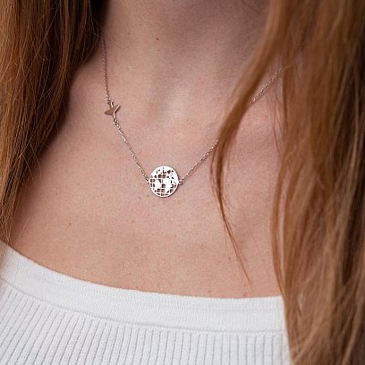 Колье "Кругосветное путешествие" в серебре 181194 №2