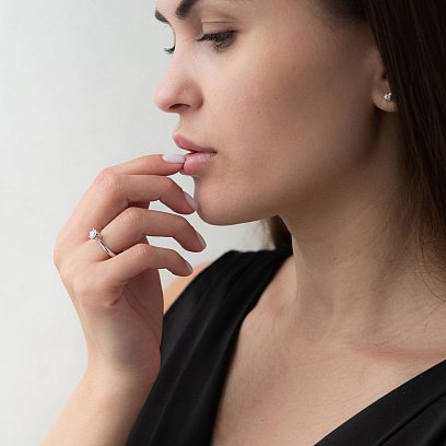 Золотое кольцо с бриллиантами кб0339ri №5