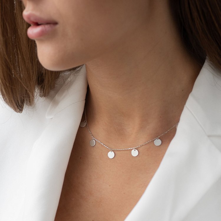 Золотое колье с монетами кол01457 от ювелирного магазина Оникс - 1