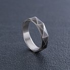 Серебряное текстурное кольцо 1055 от ювелирного магазина Оникс - 4