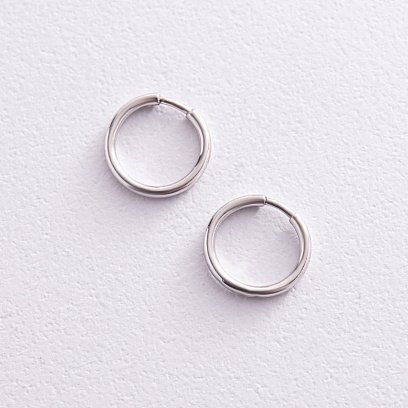 Сережки - кільця у сріблі (1.2 см) 123245