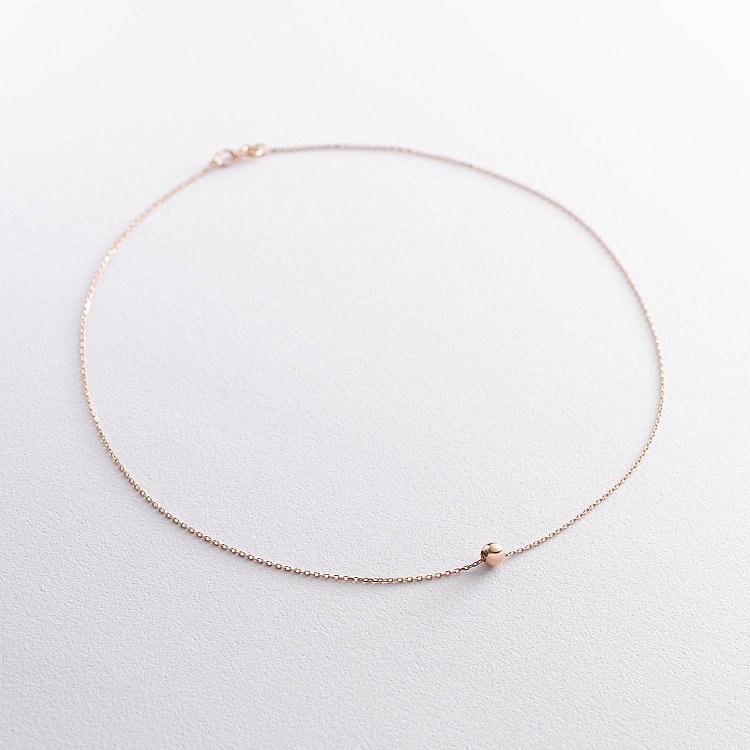 Кольє "Куля" в червоному золоті (0.6 см) кол01760 від ювелірного магазину Онікс