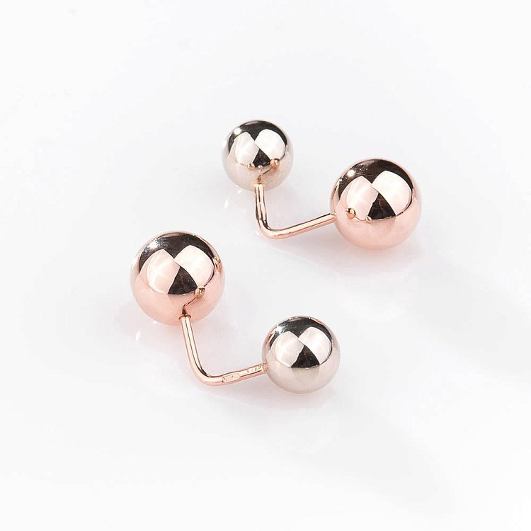 Золотые серьги "Шарики" с02882 от ювелирного магазина Оникс