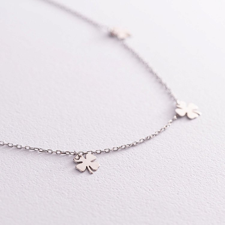 Срібне кольє "Конюшина" 181154 від ювелірного магазину Онікс - 2