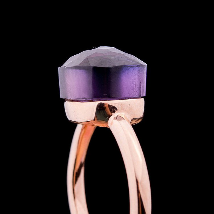 Золотое кольцо с фианитом к04407 от ювелирного магазина Оникс - 2