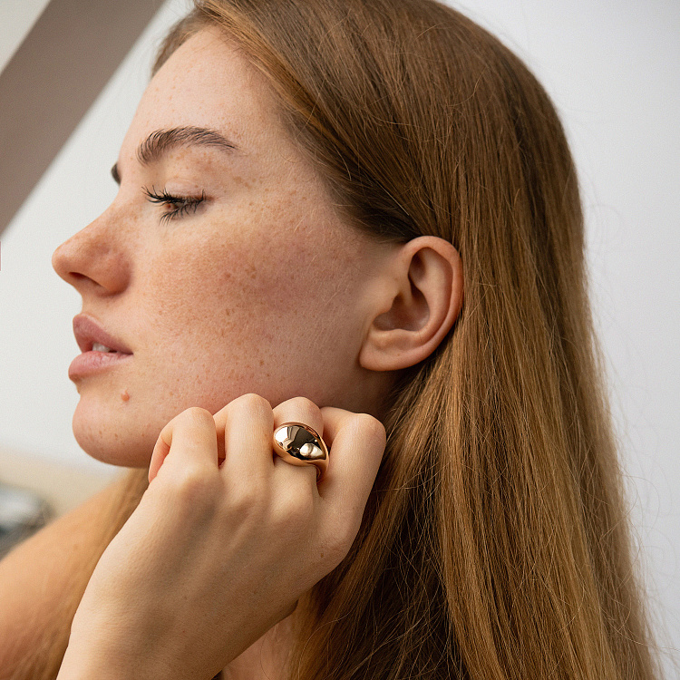 Каблучка "Megan" у червоному золоті к08188 від ювелірного магазину Онікс - 1