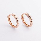 Серьги - кольца в красном золоте с08618 от ювелирного магазина Оникс - 1