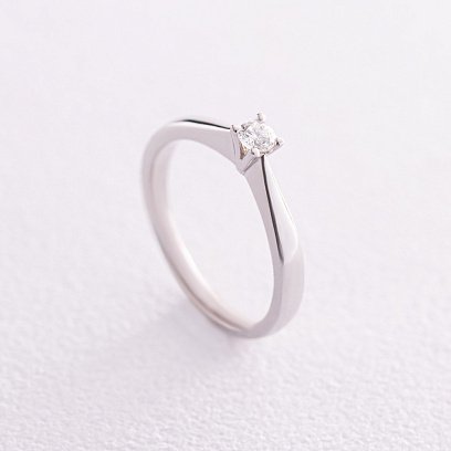 Помолвочное золотое кольцо с бриллиантом кб0271