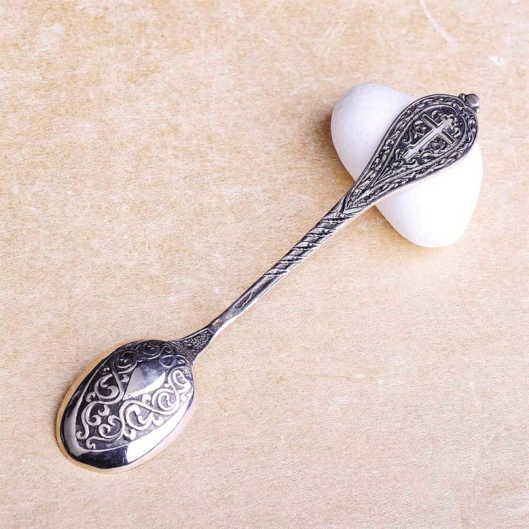 Срібна ложка "Хрестик" 24014 від ювелірного магазину Онікс - 1