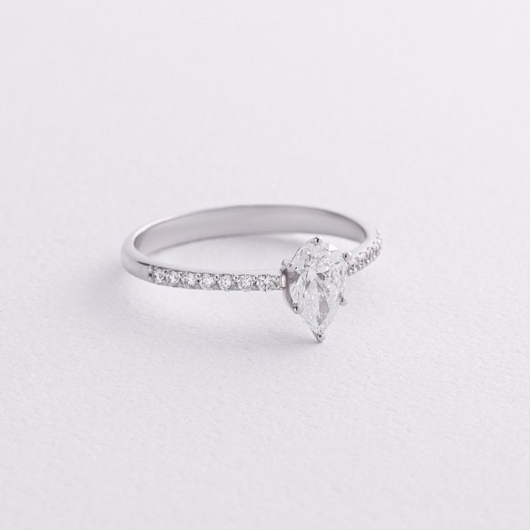 Заручальна золота каблучка з діамантами 242871121 від ювелірного магазину Онікс - 2