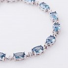Серебряный браслет с синими фианитами 141137 от ювелирного магазина Оникс - 1