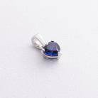 Серебряный кулон "Сердечко" (синт. сапфир) 3018/1р-HSPH от ювелирного магазина Оникс