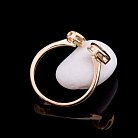 Золотое кольцо с фианитами к04042 от ювелирного магазина Оникс - 1