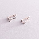 Срібні сережки з фіанітами 12580 от ювелирного магазина Оникс - 2