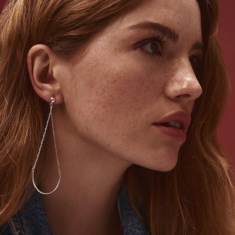 Срібні сережки "Баланс" 122883 від ювелірного магазину Онікс - 2