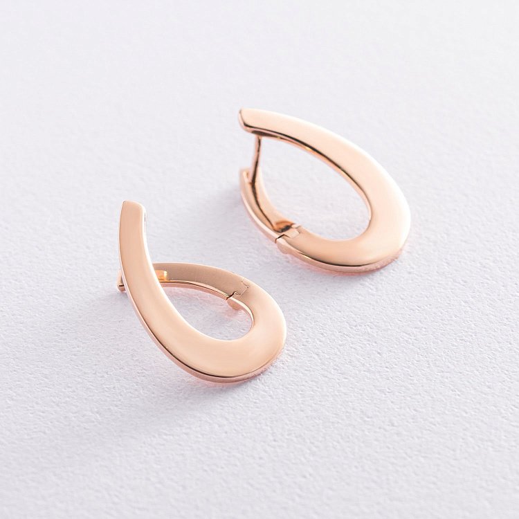 Золотые серьги "Капельки" с07409 от ювелирного магазина Оникс - 1