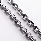 Чоловічий срібний ланцюжок (кераміка, фіаніти) 1728 от ювелирного магазина Оникс - 3