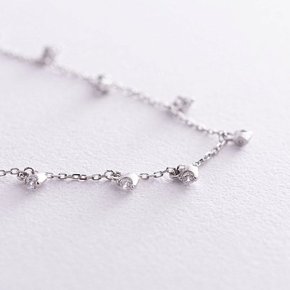 Подвійне золоте кольє "Дуальність" з фіанітами кол01388 №8