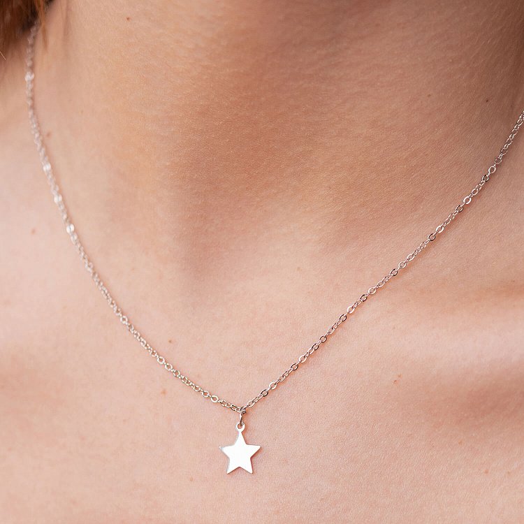 Серебряное колье "Звездочка" 181264 от ювелирного магазина Оникс - 1