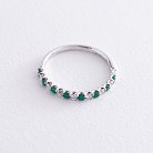 Золотое кольцо с бриллиантами и изумрудами кб0294ai от ювелирного магазина Оникс