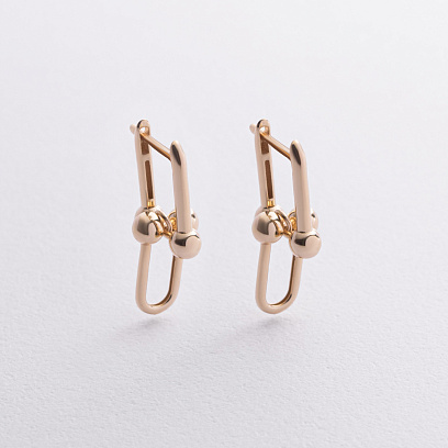 Серьги "Фантазия" в желтом золоте (mini) с09515