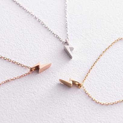 Кольє "Блискавка" у жовтому золоті кол02288 №6