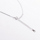 Серебряное колье "Сердечко" (розовый и белые фианиты) 181387 от ювелирного магазина Оникс - 3