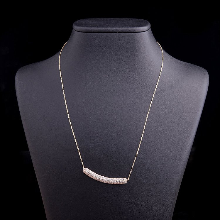 Золоте кольє з фіанітами кол00768 від ювелірного магазину Онікс - 1