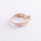 Золотое помолвочное кольцо  "Я люблю тебя" с фианитами к07140 от ювелирного магазина Оникс - 8