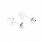 Срібні сережки-пусети (фіаніти) 121630 от ювелирного магазина Оникс - 2