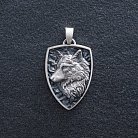 Серебряный кулон "Волк" (возможна индивидуальная гравировка) 7110 от ювелирного магазина Оникс