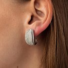 Срібні сережки з фіанітами 121454 от ювелирного магазина Оникс - 3