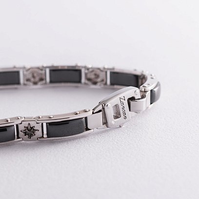 Мужской браслет из серебра и керамики ZANCAN KXB047-N №4