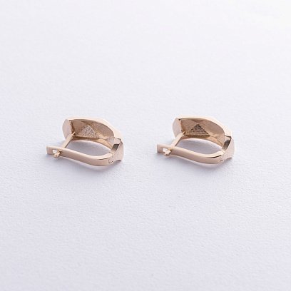Сережки "Досконалість" у жовтому золоті с08746 №3