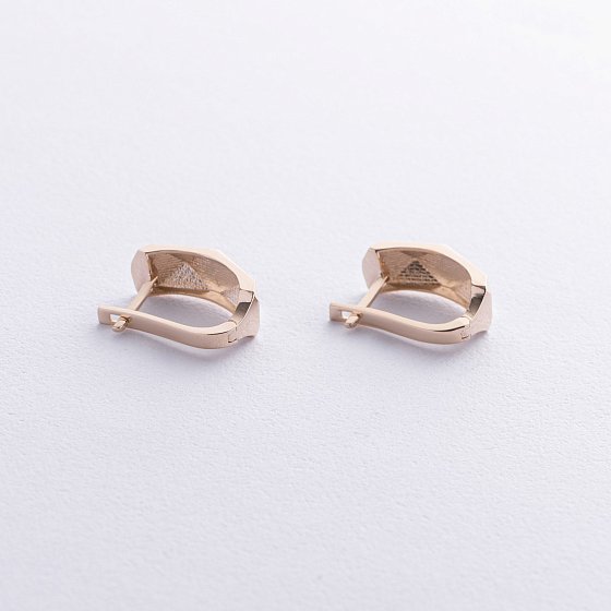 Сережки "Досконалість" у жовтому золоті с08746 №3