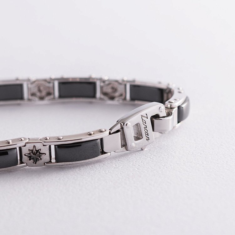 Мужской браслет из серебра и керамики ZANCAN KXB047-N от ювелирного магазина Оникс - 3