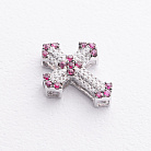 Хрестик у білому золоті (діаманти, рубіни) пб0391ca от ювелирного магазина Оникс