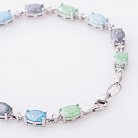 Срібний браслет з кольоровими фіанітами 141138 от ювелирного магазина Оникс - 2
