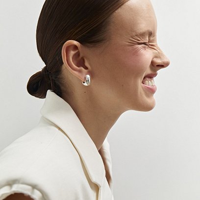 Серебряные серьги "Грация" 122705