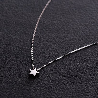 Серебряное колье "Звездочка" 908-01086 №5