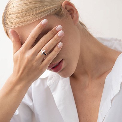 Срібна каблучка "Новий стиль" 112597 №5