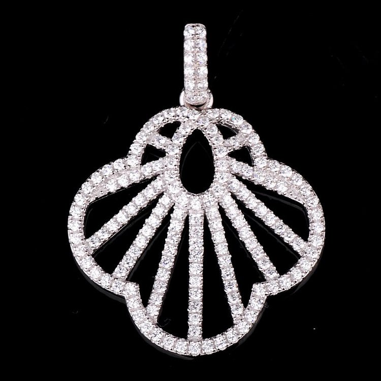 Серебряная подвеска с фианитами (родий) 131889 от ювелирного магазина Оникс