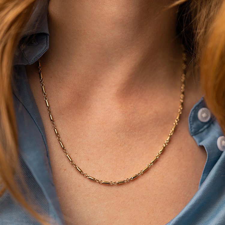 Кольє - ланцюжок у жовтому золоті ц00494 від ювелірного магазину Онікс - 6