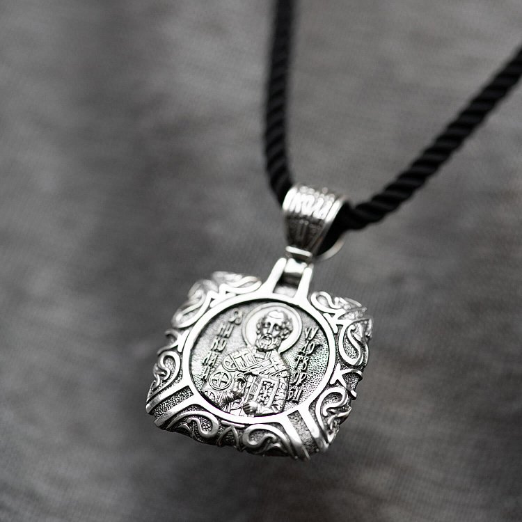 Серебряная ладанка "Святой Николай Чудотворец" 133106 от ювелирного магазина Оникс - 4